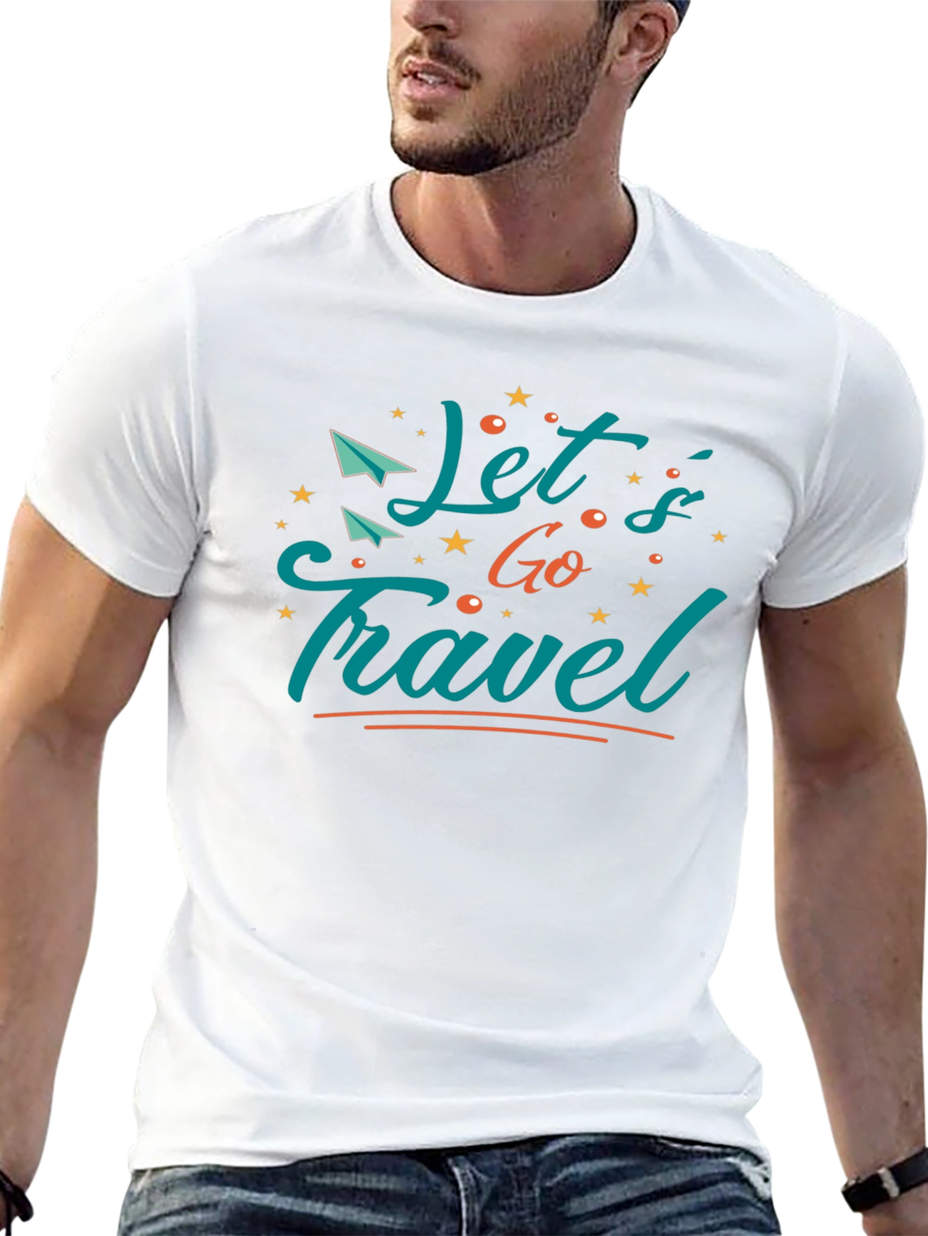 Lets Go Travel Black T-Shirt