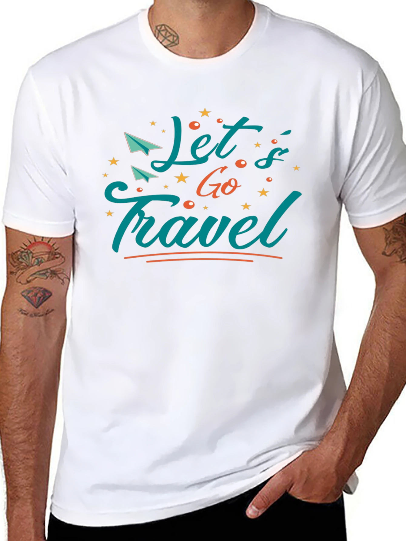 Lets Go Travel Black T-Shirt