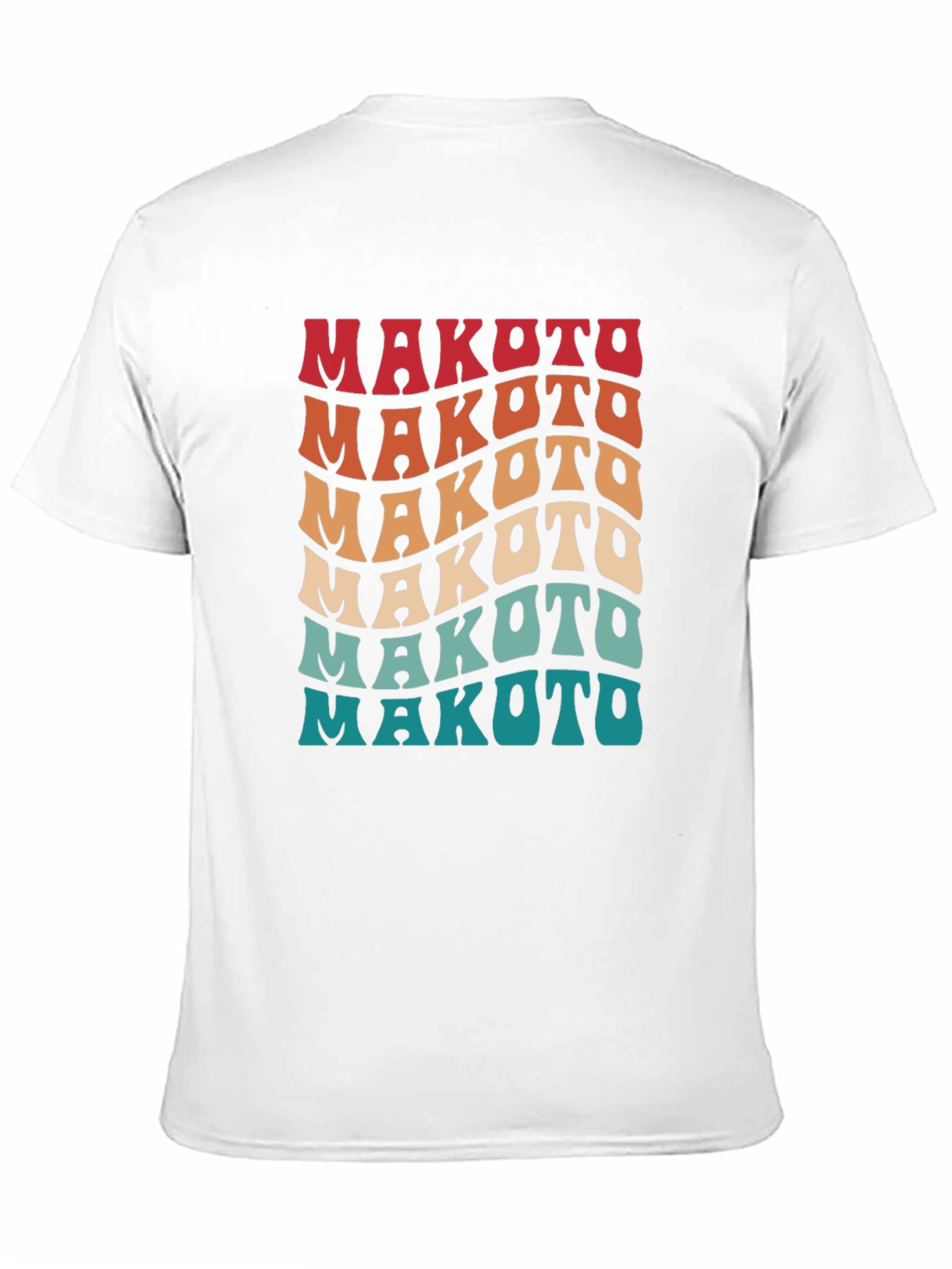 Makoto Retro T-Shirt - Stylish Wavy Text Design