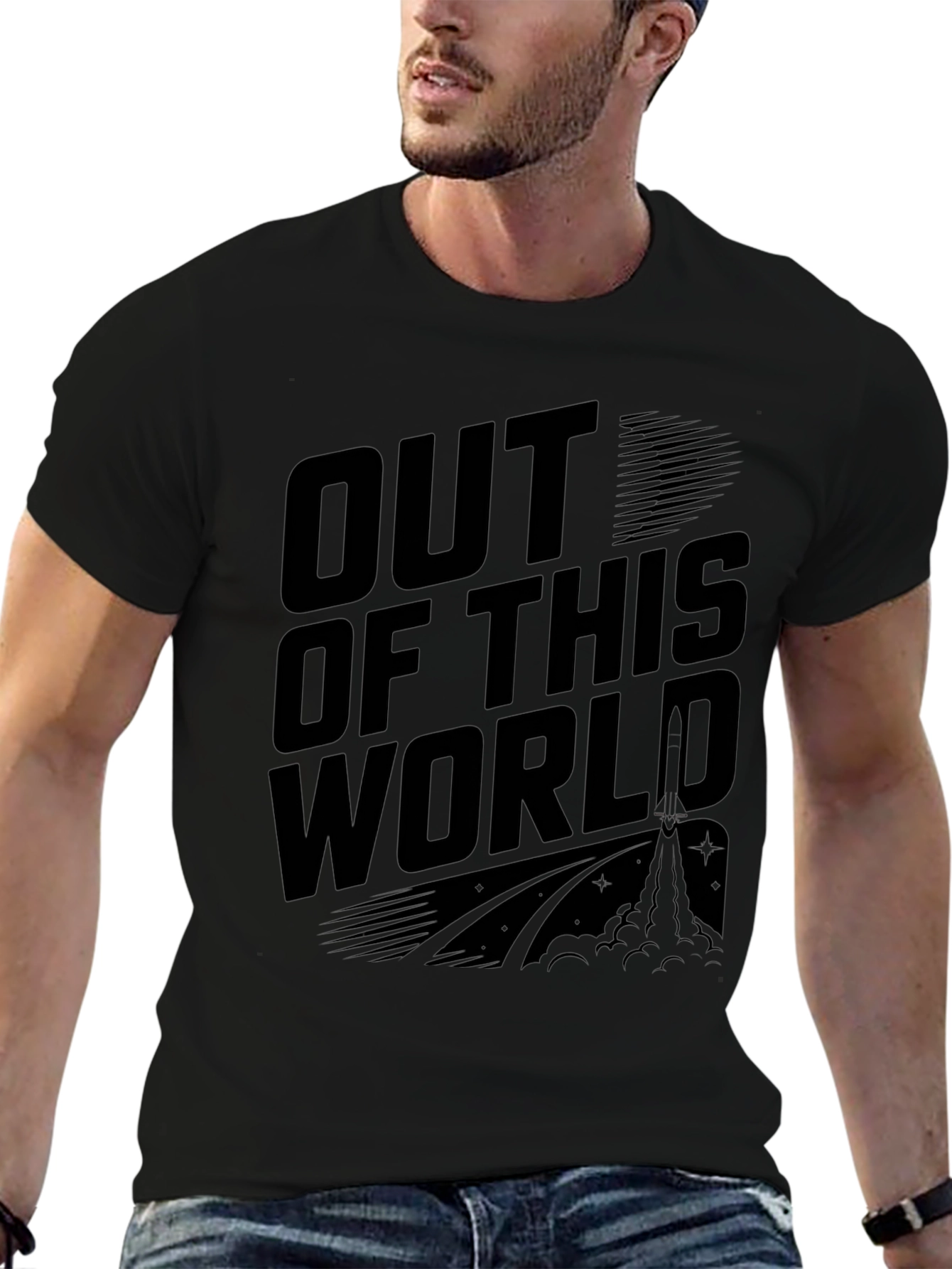 Out of This World Black Graphic Tee
