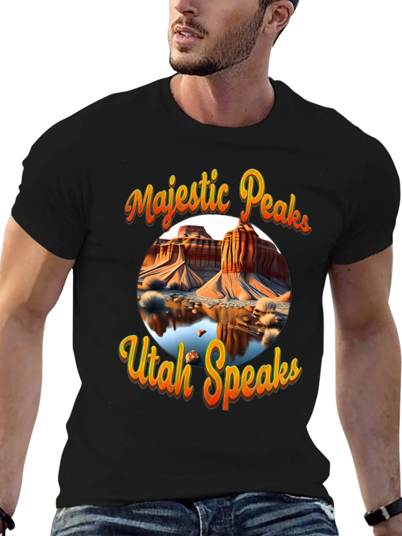 Majestic Peaks Utah Speaks Graphic Tee