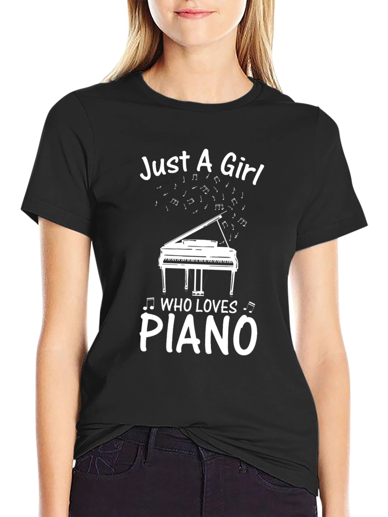 Just a Girl Who Loves Piano T-Shirt