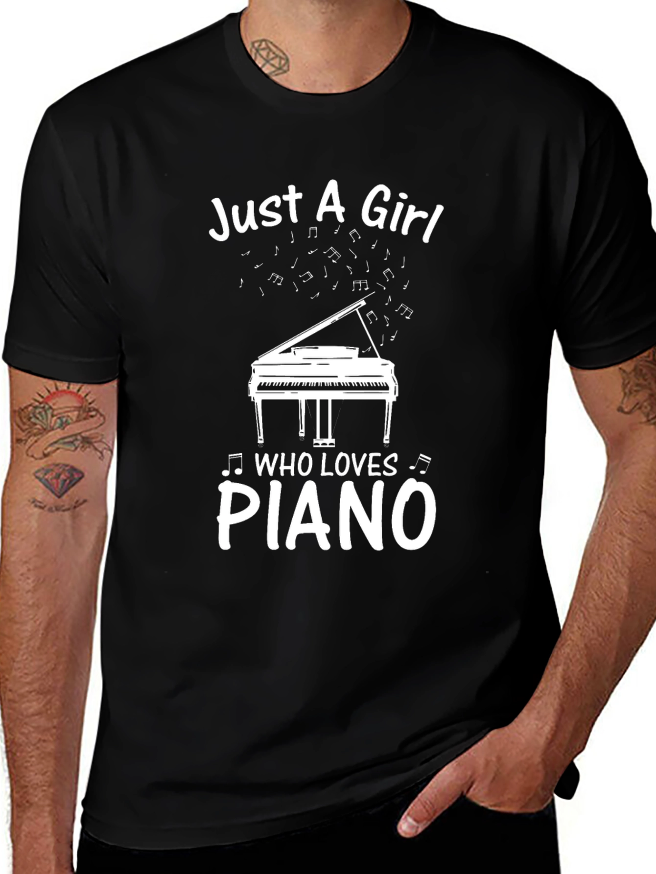 Just a Girl Who Loves Piano T-Shirt