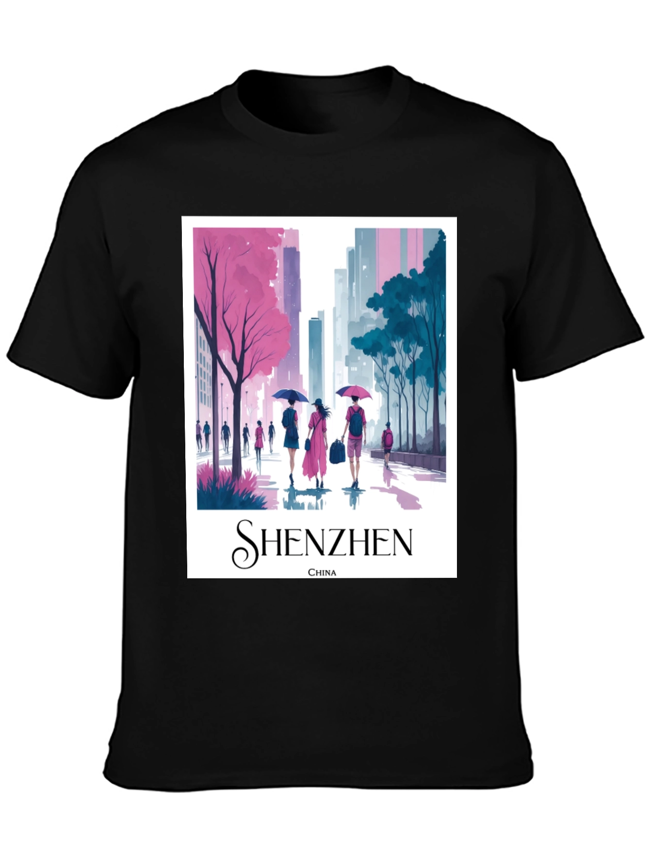 Shenzhen China Graphic T-Shirt - Stylish Cityscape Tee