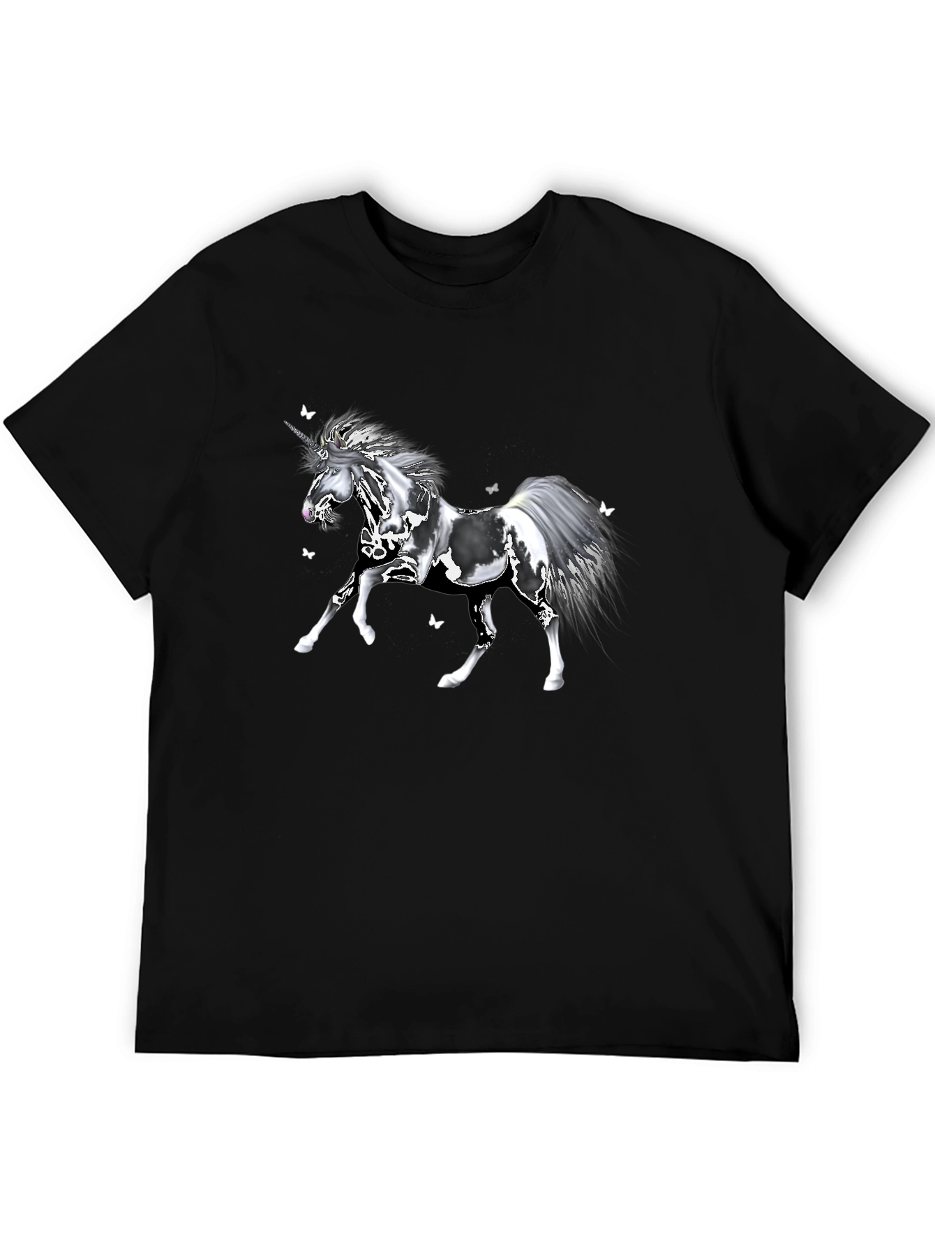 Unicorn Black T-Shirt Fantasy Graphic Tee