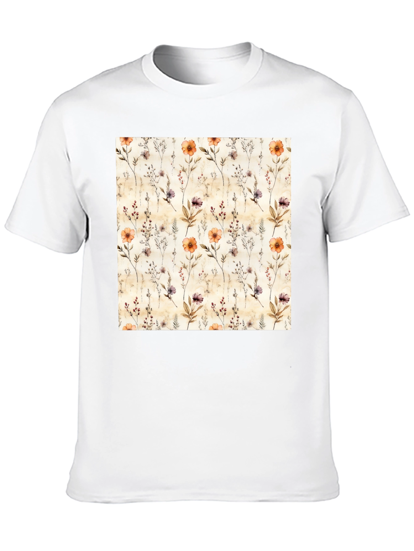 Floral Print Crew Neck T-Shirt