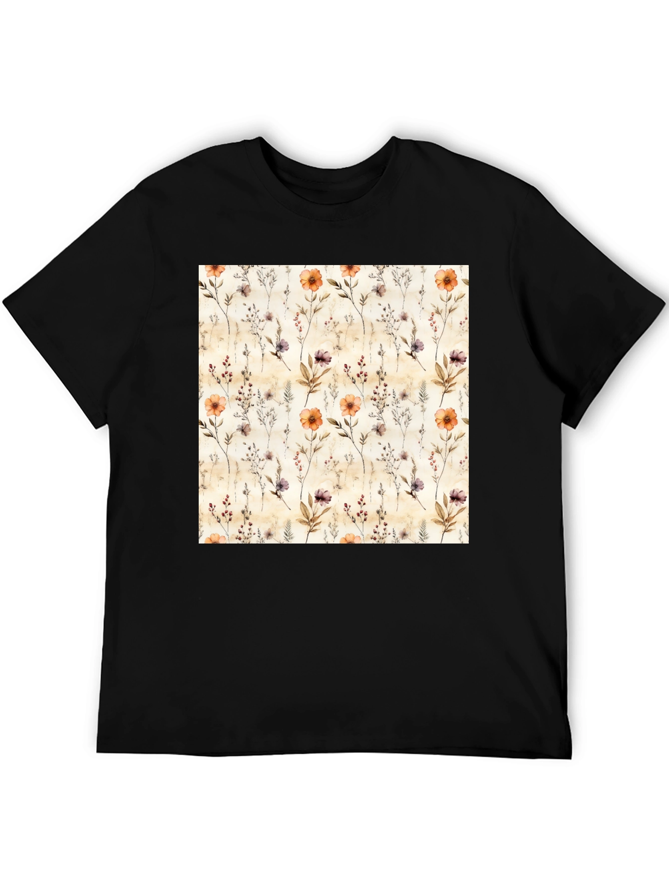 Floral Print Crew Neck T-Shirt