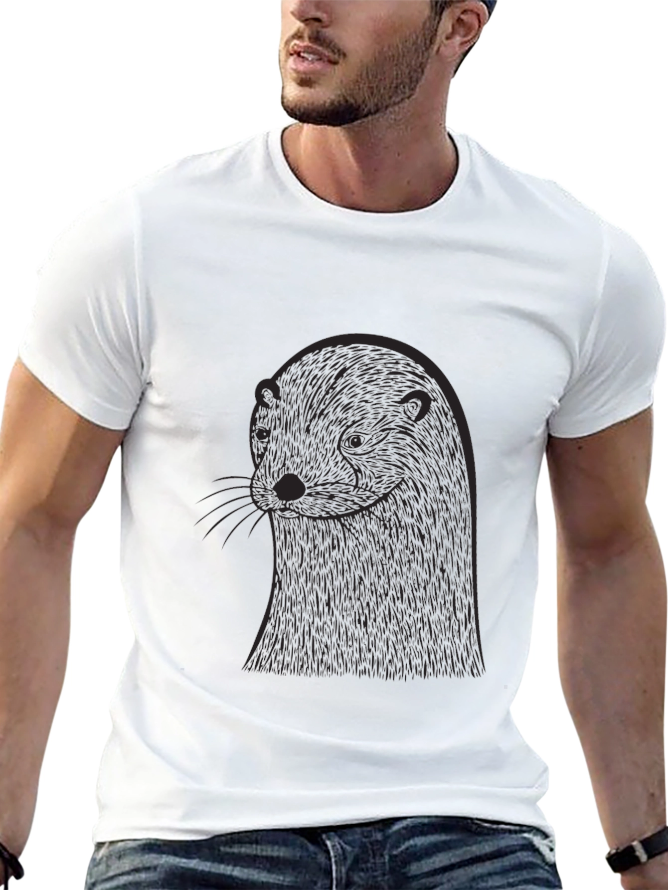 Otter Graphic Tee - Soft Cotton Blend