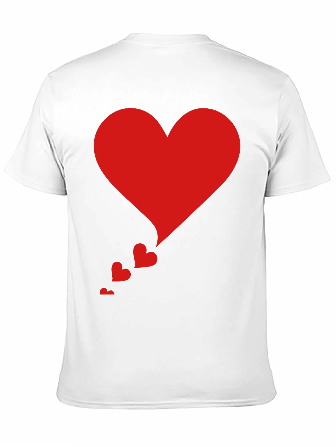 Heart Cascade Tee - Stylish Black T-Shirt