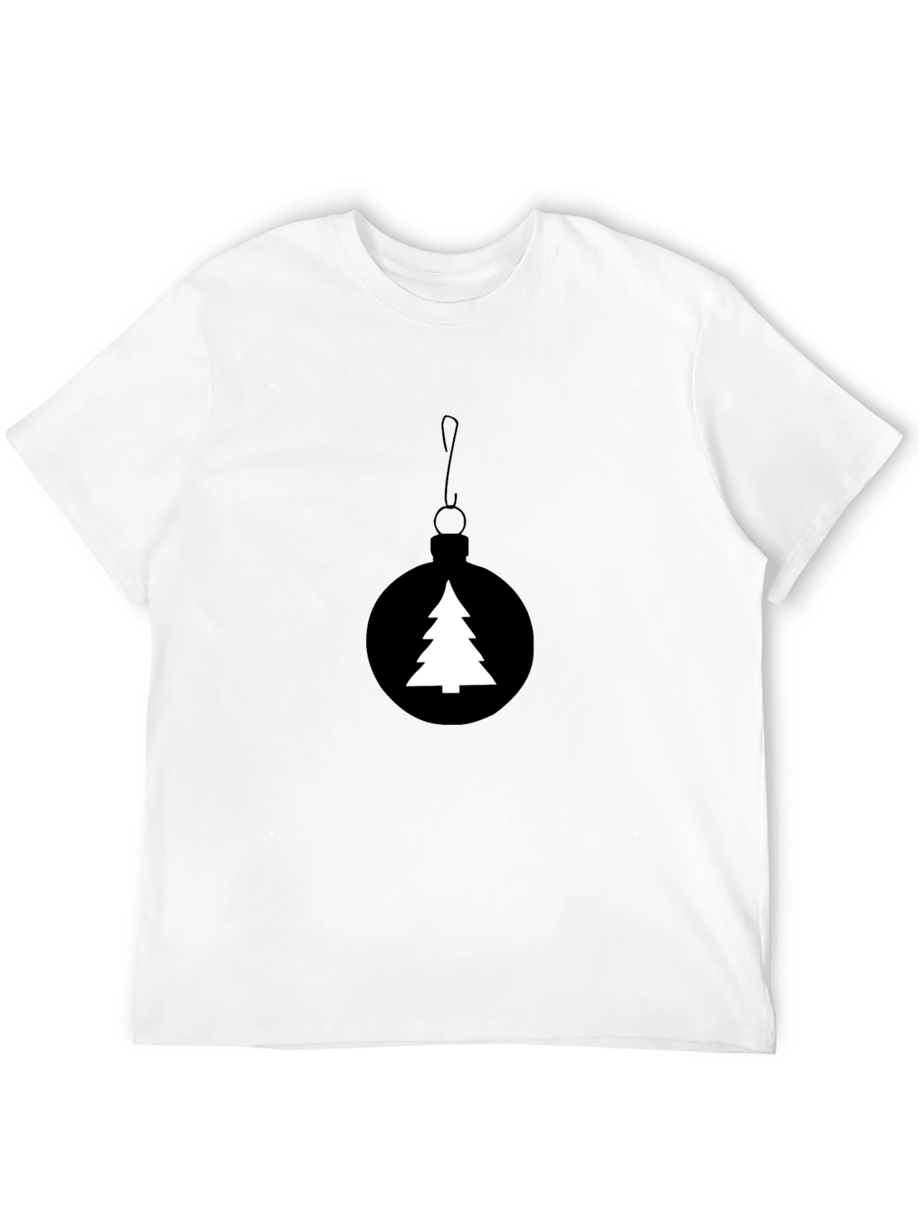 Christmas Tree Ornament Black T-Shirt