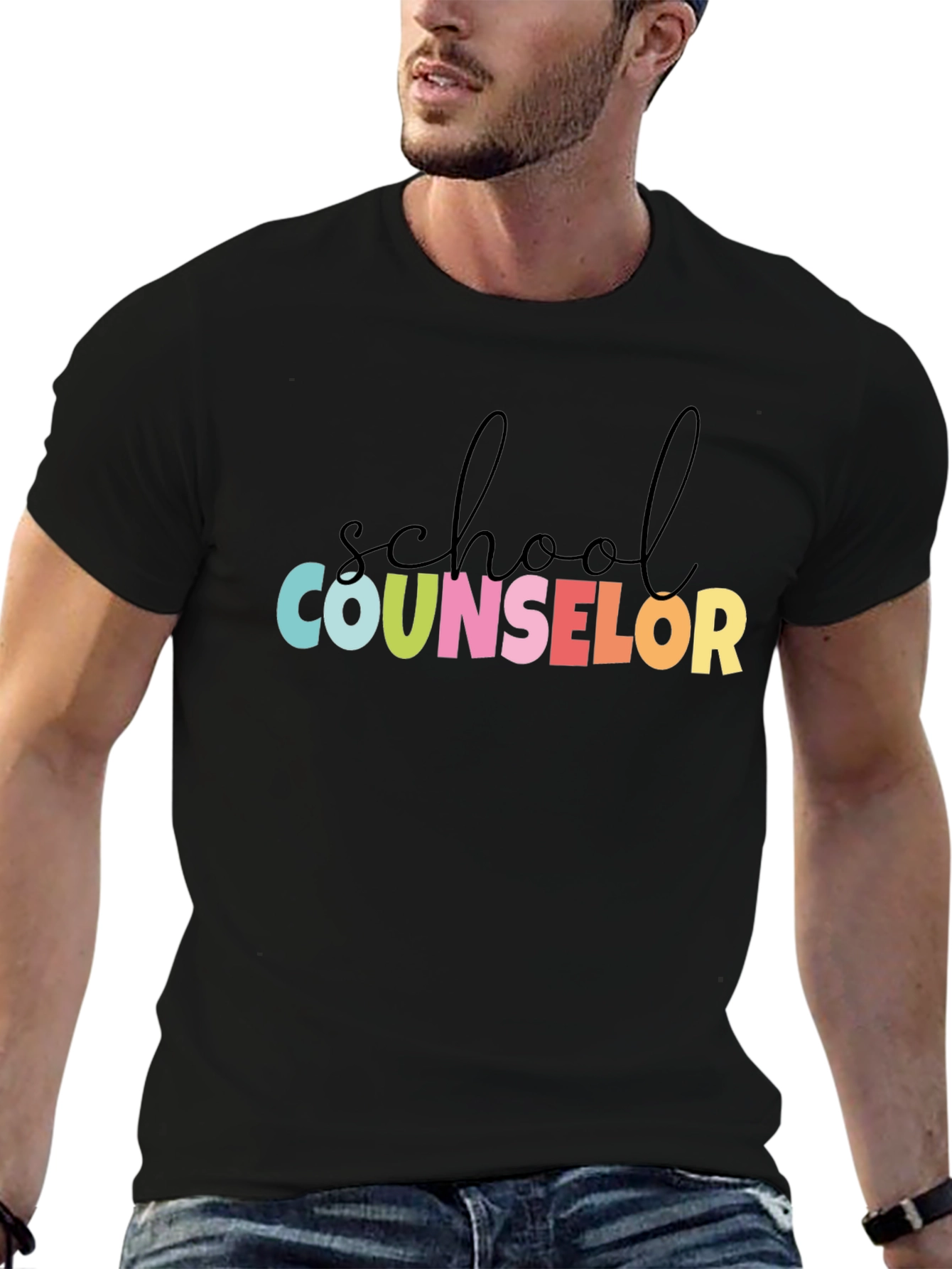 School Counselor Graphic Tee - Unisex Black T-Shirt