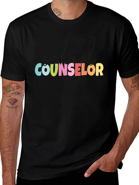 School Counselor Graphic Tee - Unisex Black T-Shirt