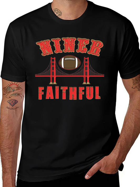 Niner Faithful Football T-Shirt