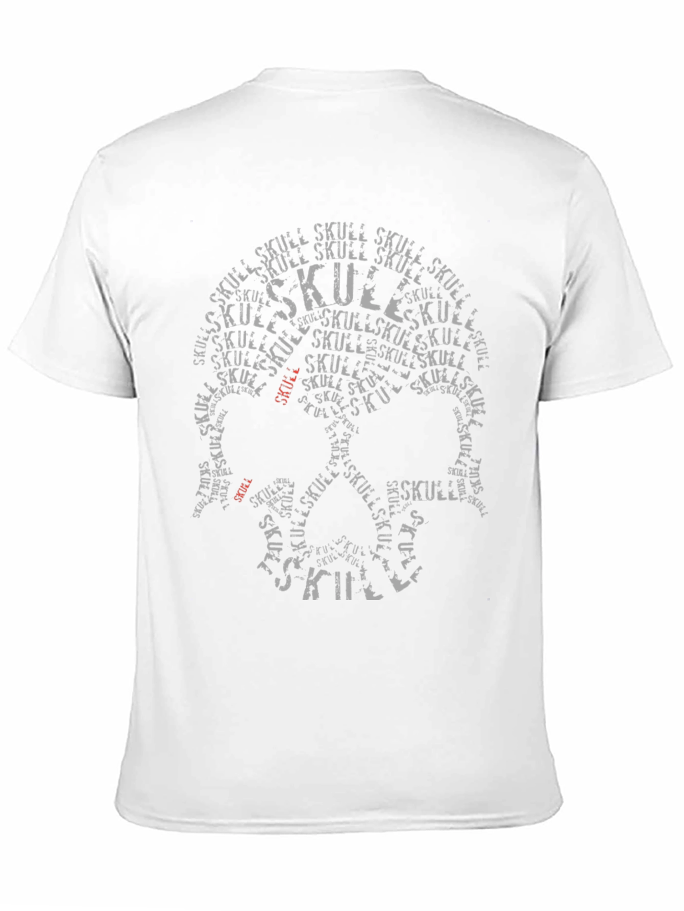 Skull Word Art Graphic Print Mens T-Shirt