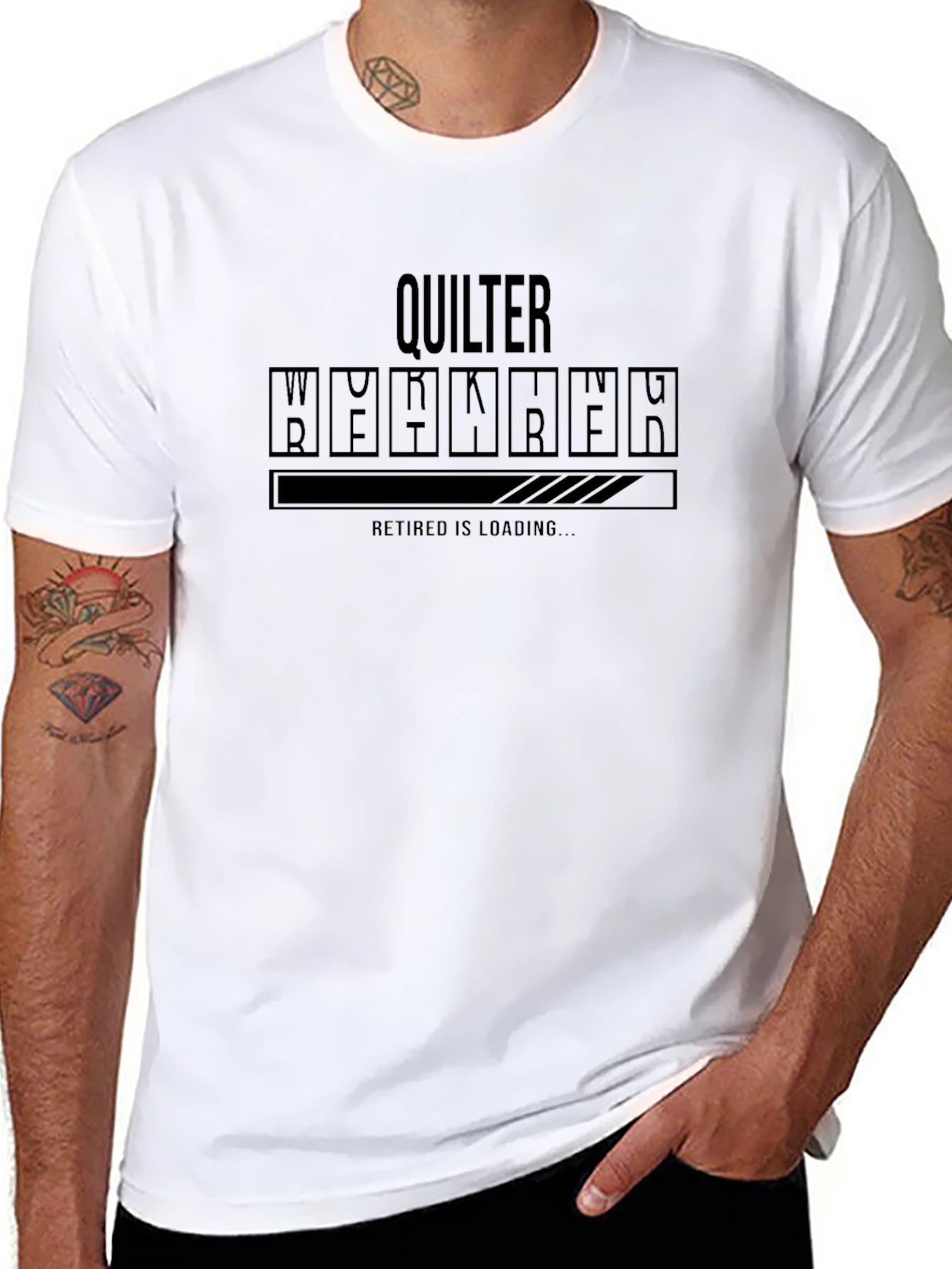 Quilter Retired Loading T-Shirt