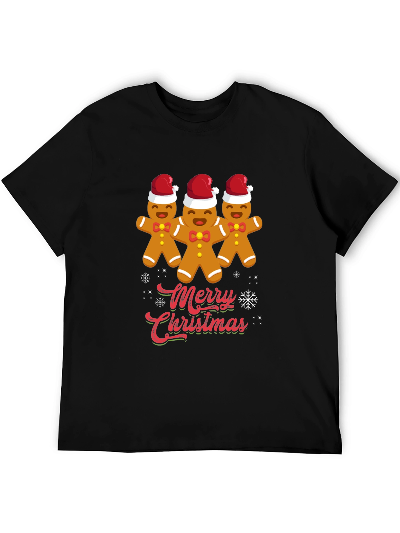 Merry Christmas Gingerbread Men Graphic Tee