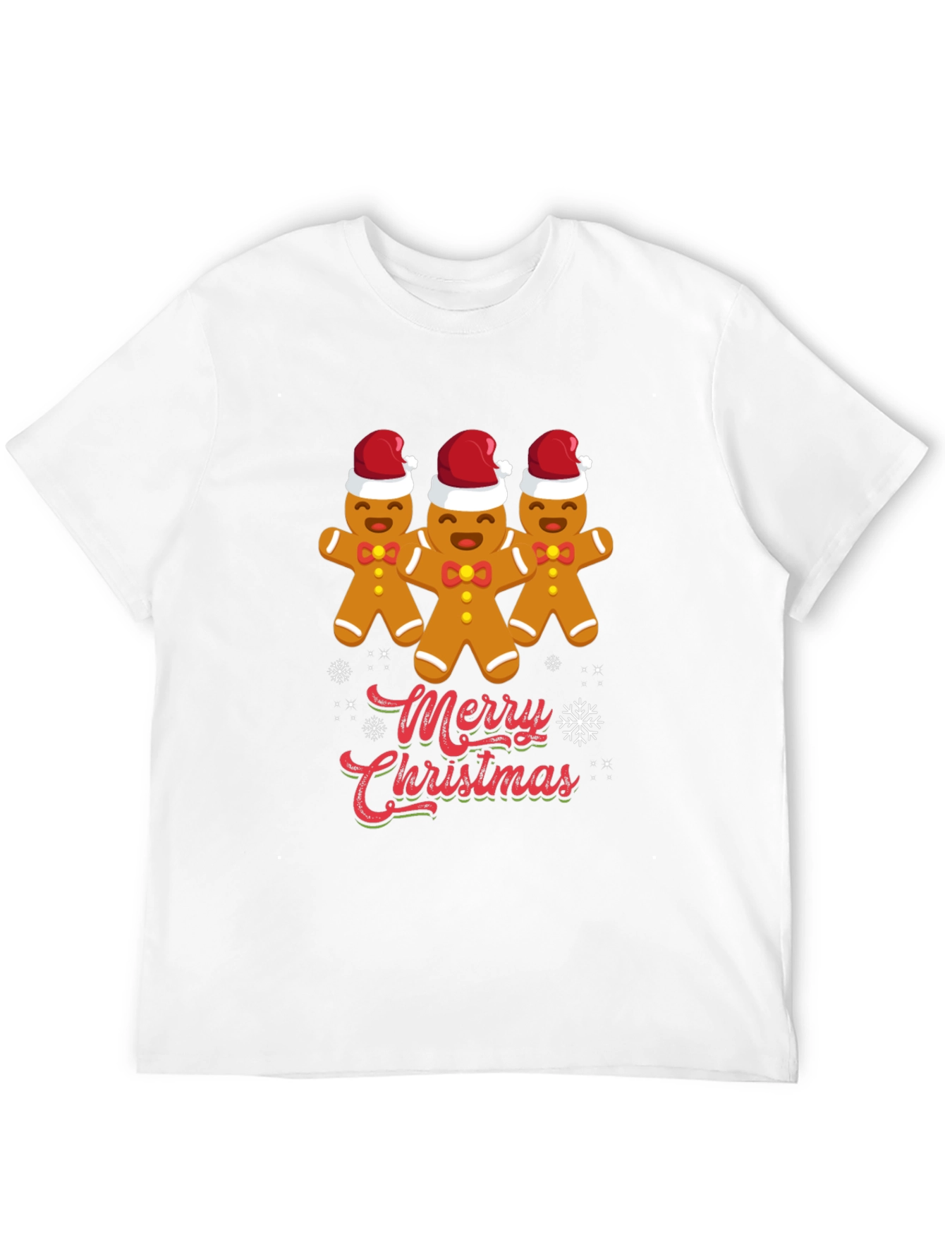Merry Christmas Gingerbread Men Graphic Tee