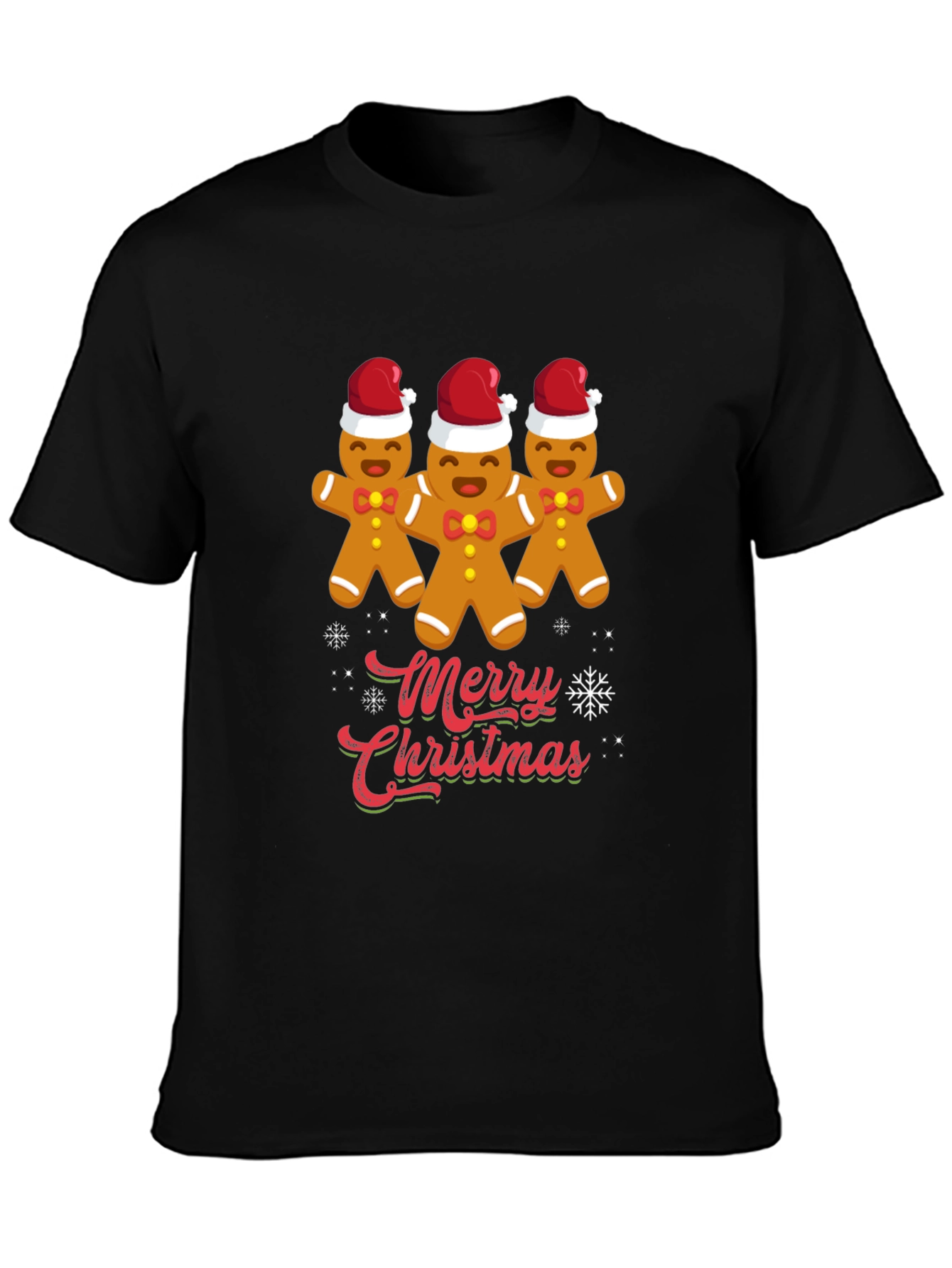 Merry Christmas Gingerbread Men Graphic Tee