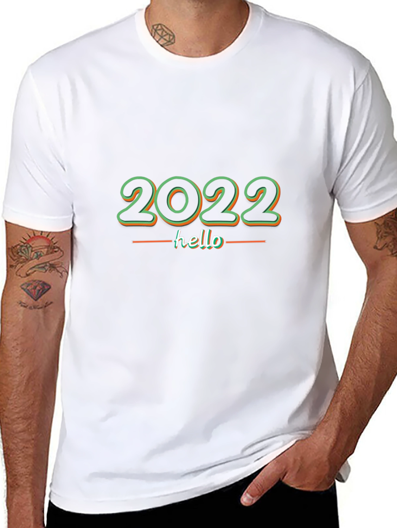 Retro 2022 Hello Black Graphic Tee