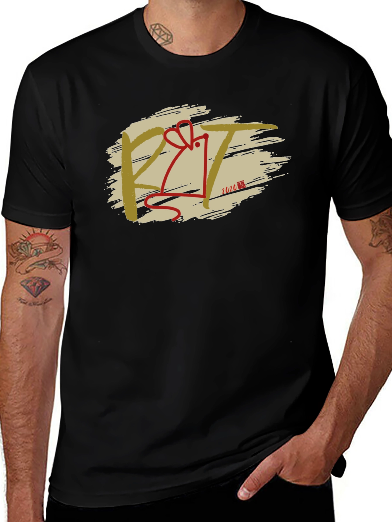 Year of the Rat T-Shirt - Black Cotton Tee