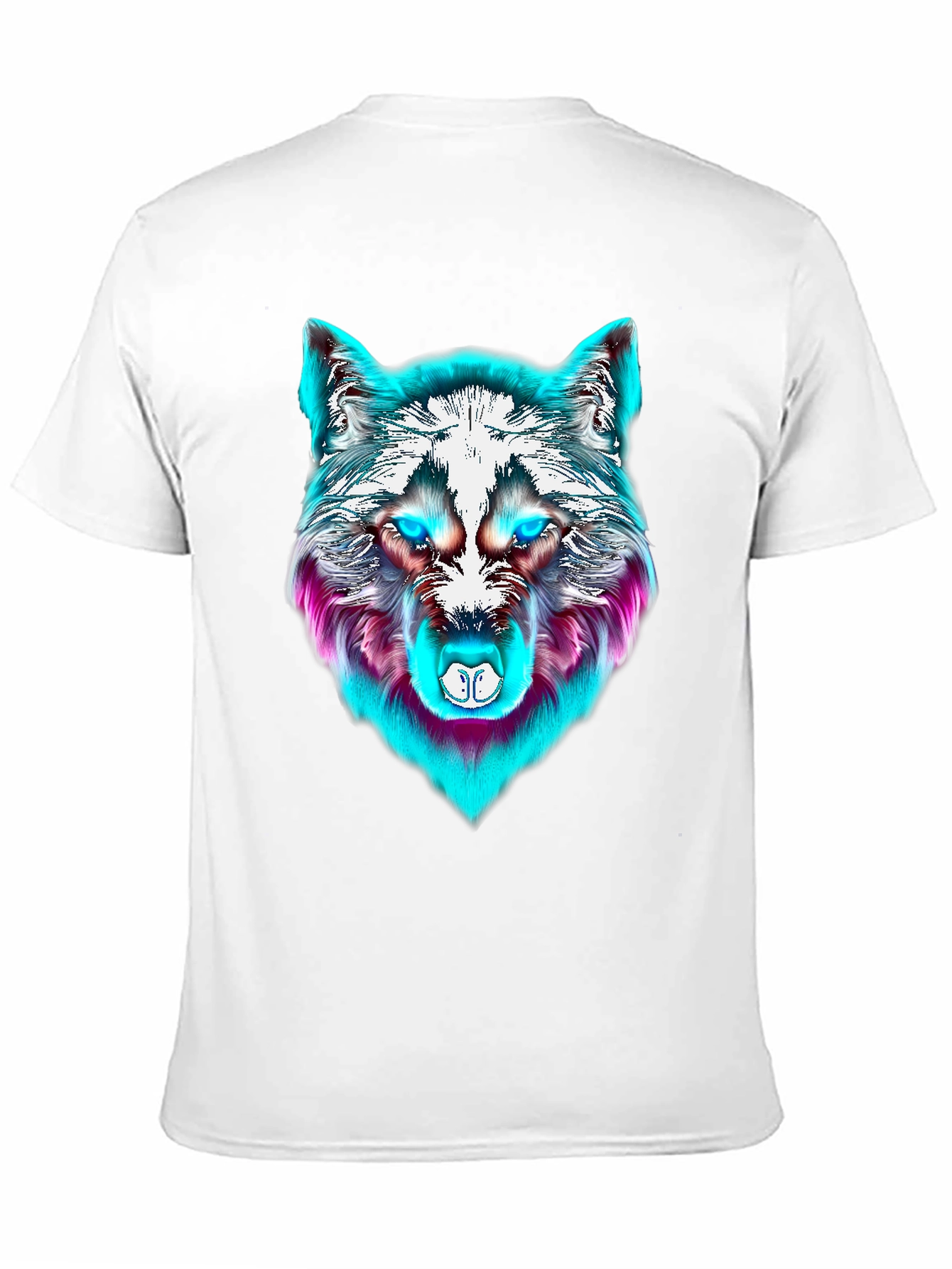 Neon Wolf Graphic Tee - Mens Black T-Shirt