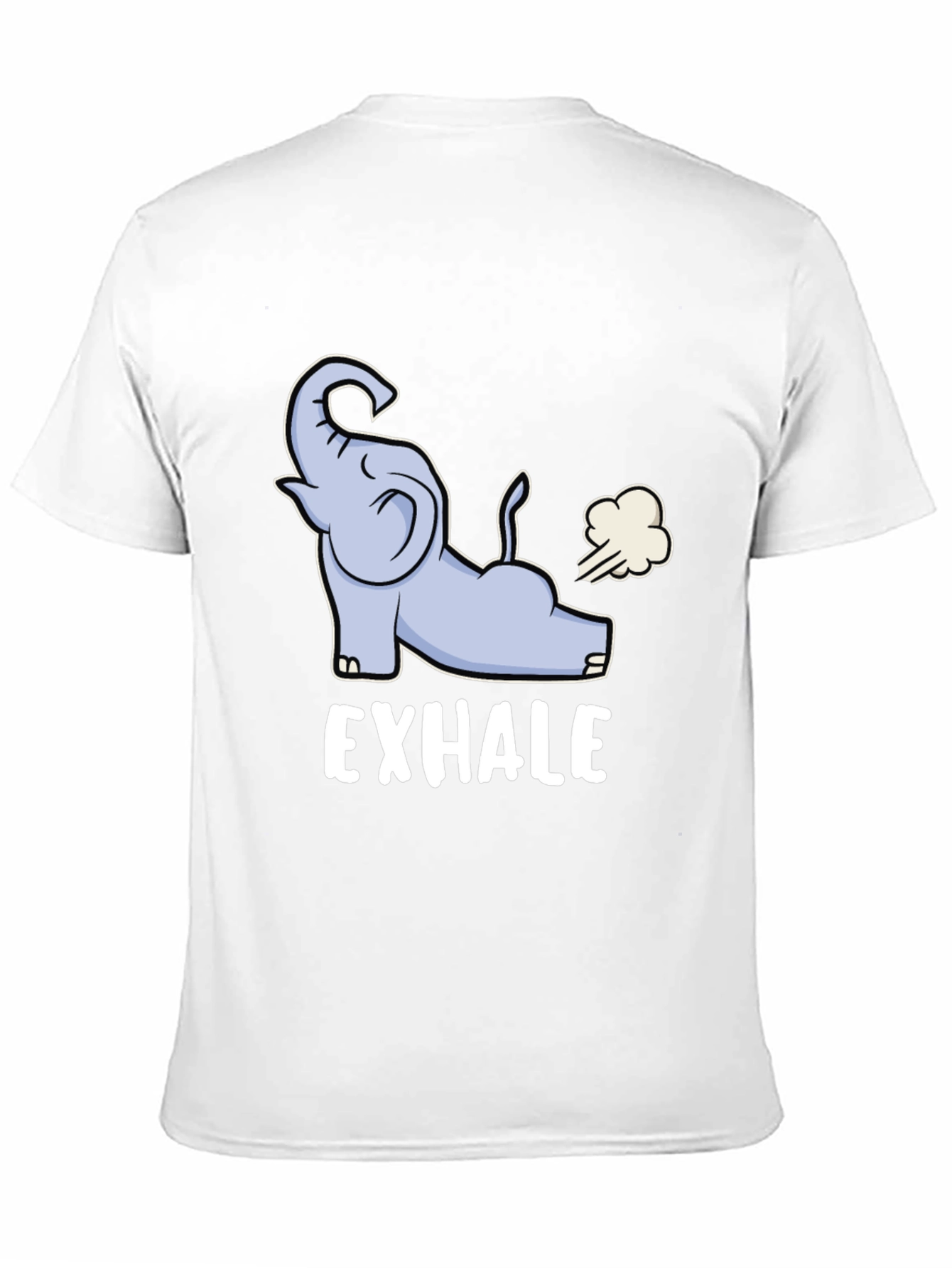 Exhale Elephant Graphic Tee - Casual Comfort