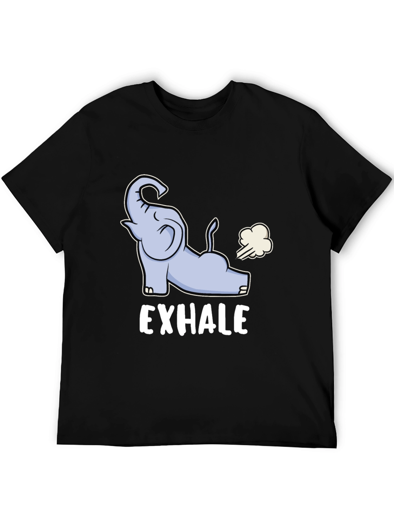 Exhale Elephant Graphic Tee - Casual Comfort