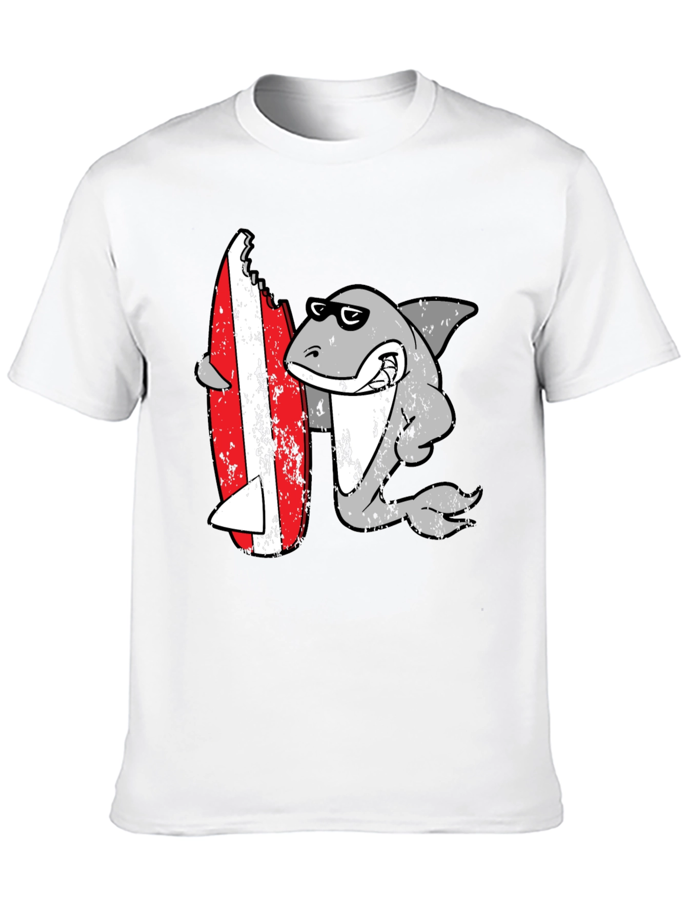 Shark Surfing T-Shirt - Fun Graphic Tee