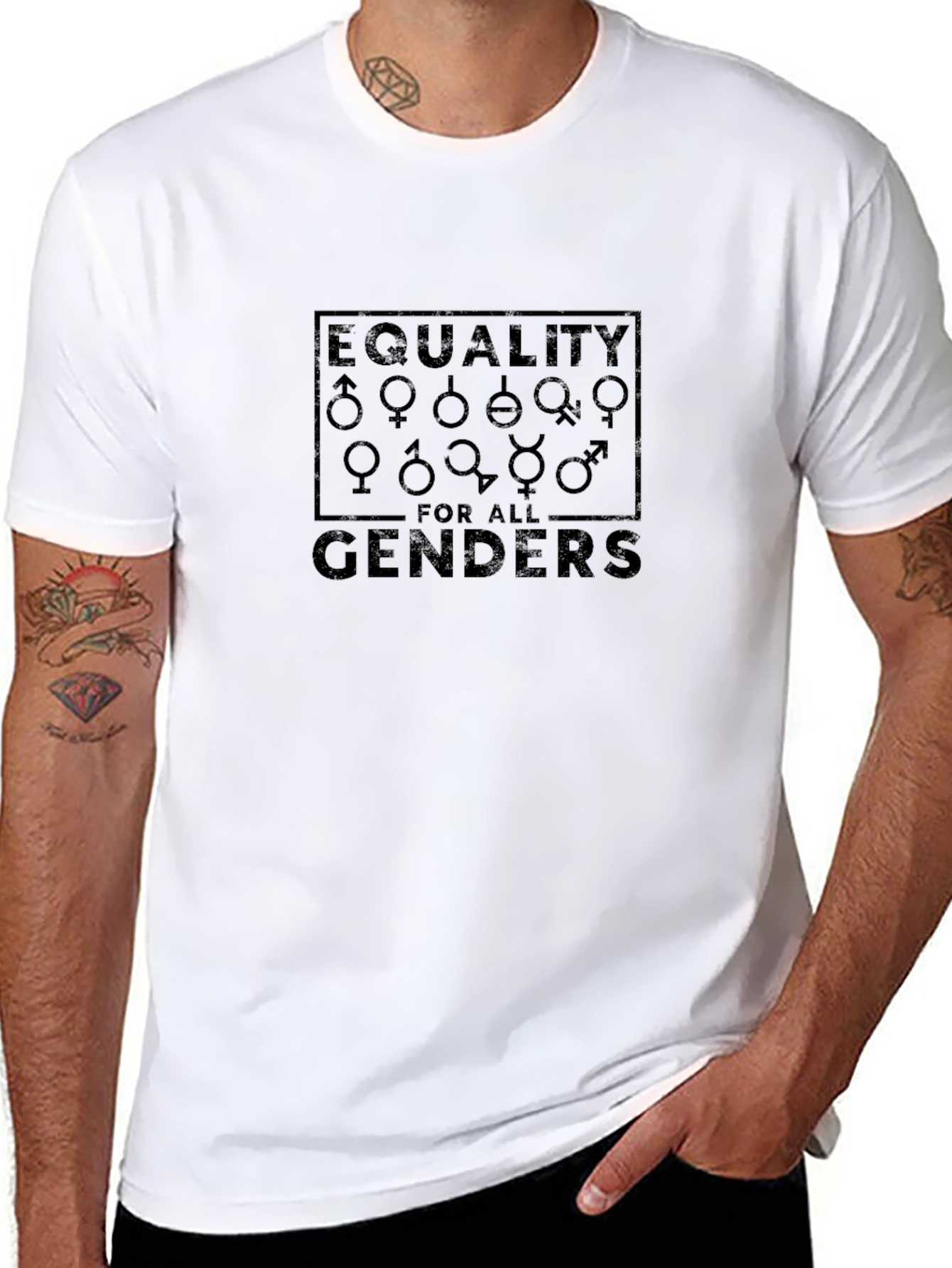 Equality for All Genders Black Graphic Tee