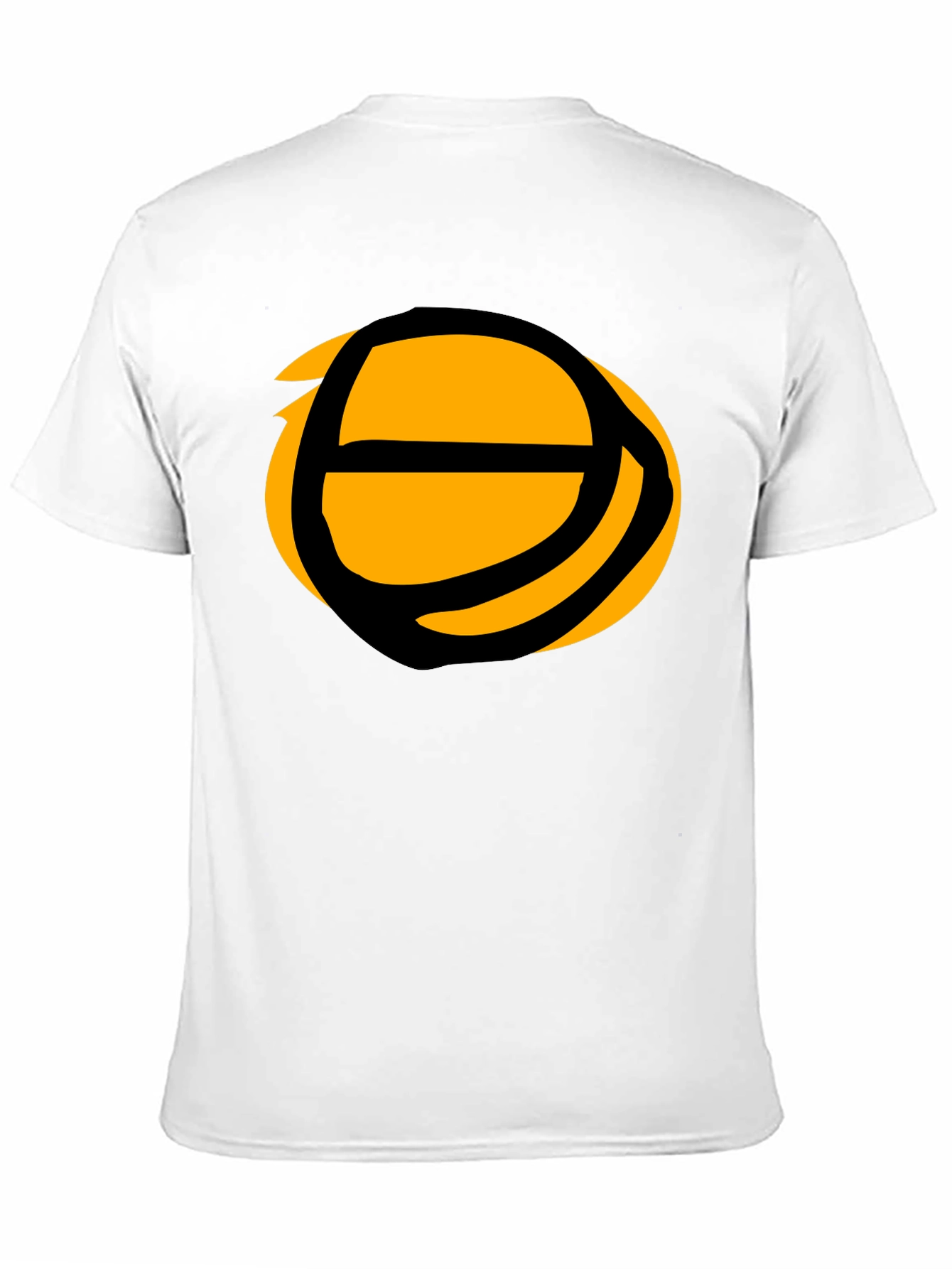 Abstract Basketball Graphic Tee - Black