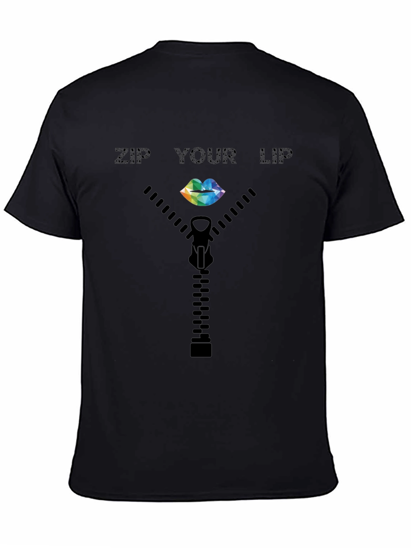 Zip Your Lip T-Shirt - Quirky Graphic Tee