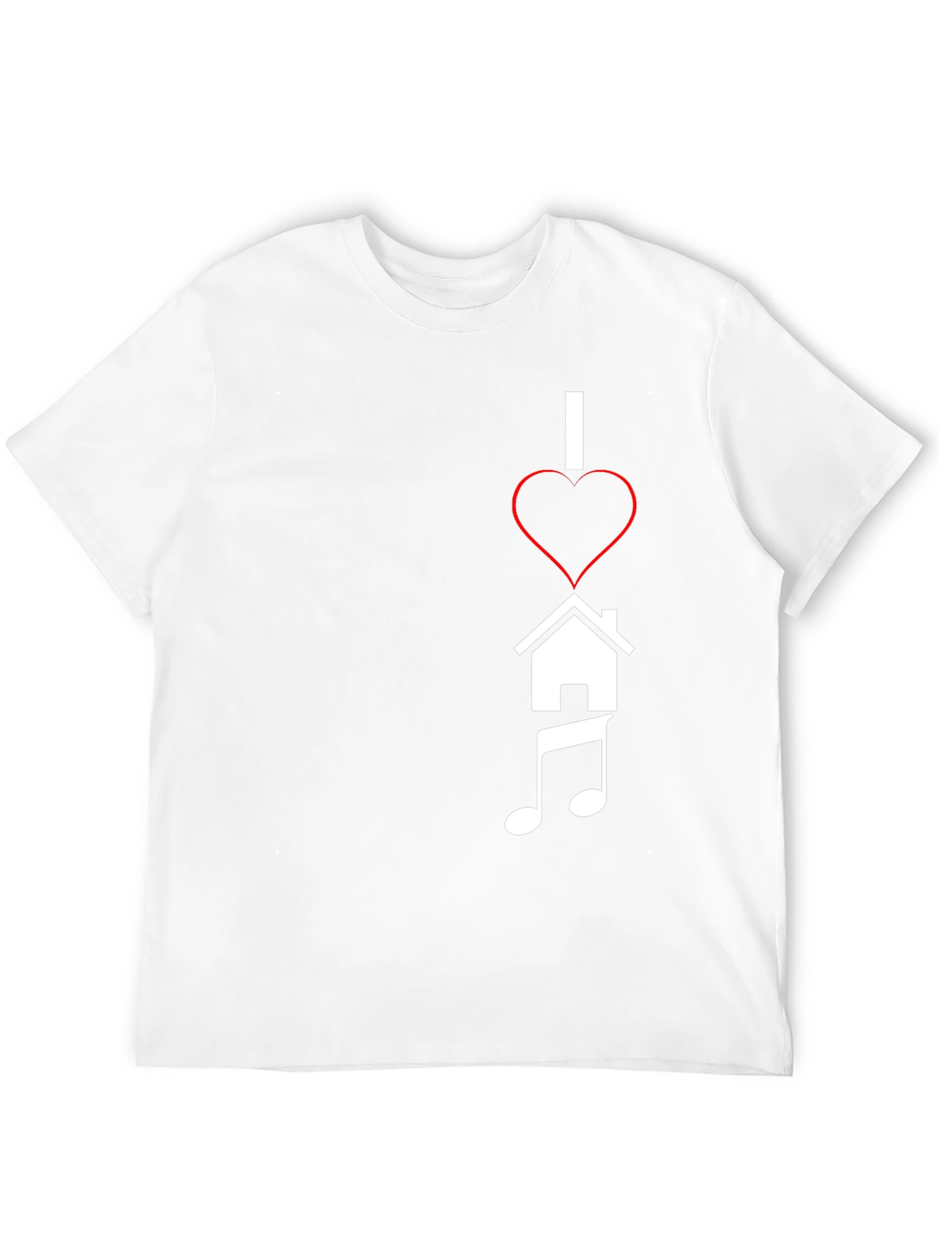 I Heart House Music Black Tee