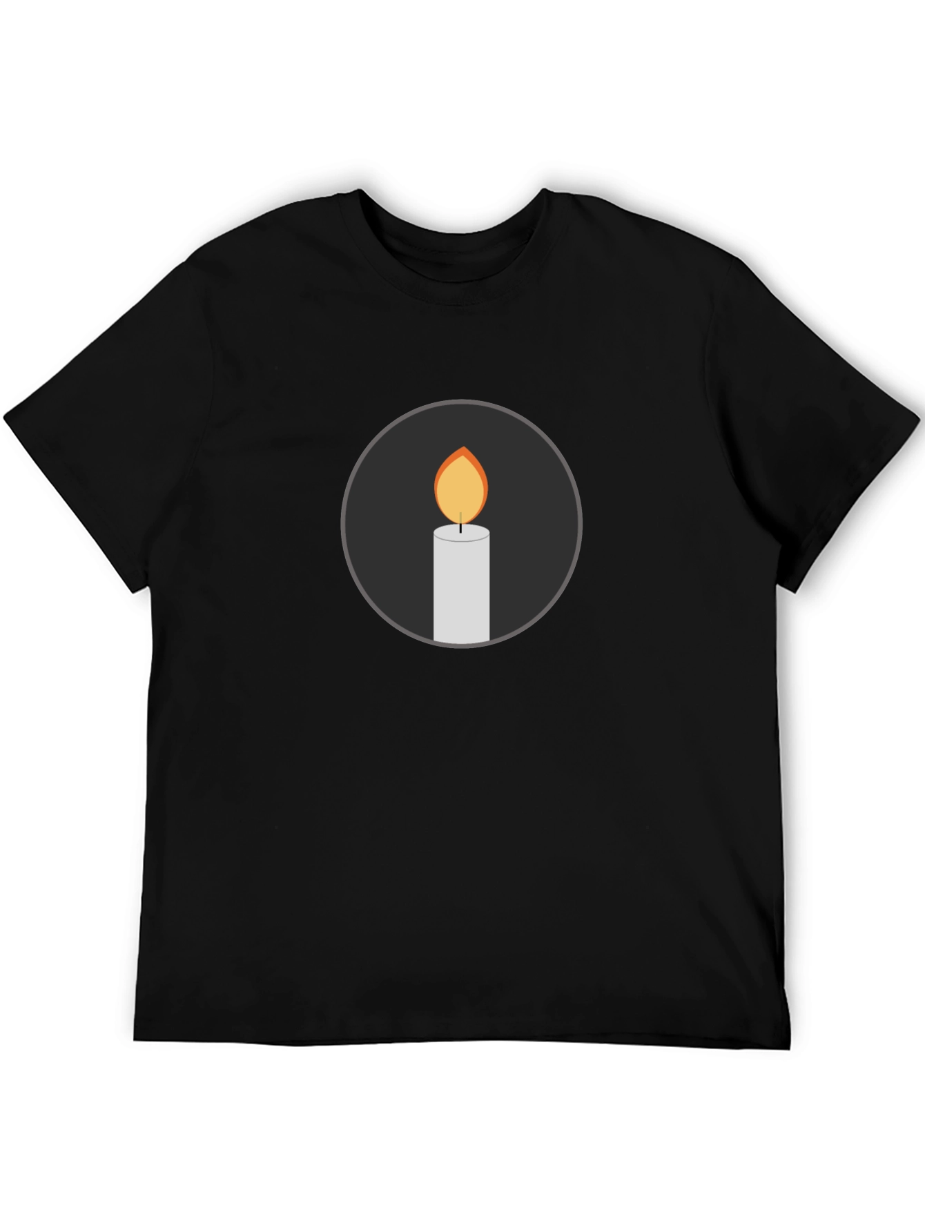 Candle Graphic Black T-Shirt