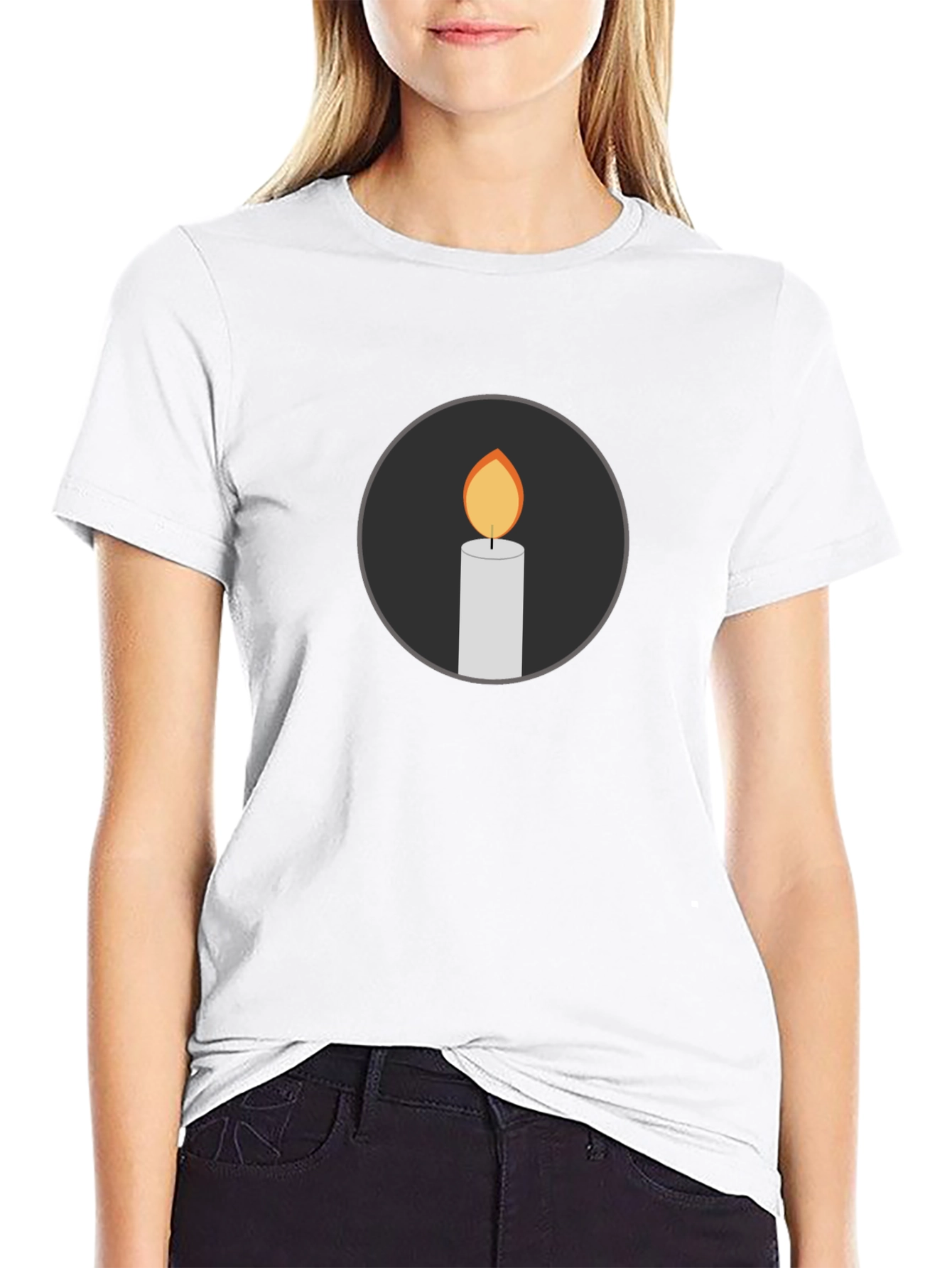 Candle Graphic Black T-Shirt