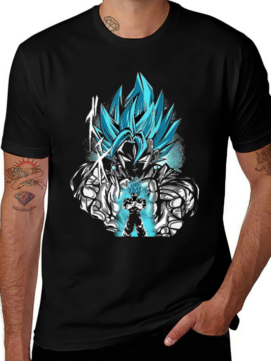Vegito Blue Anime Graphic Tee - Black