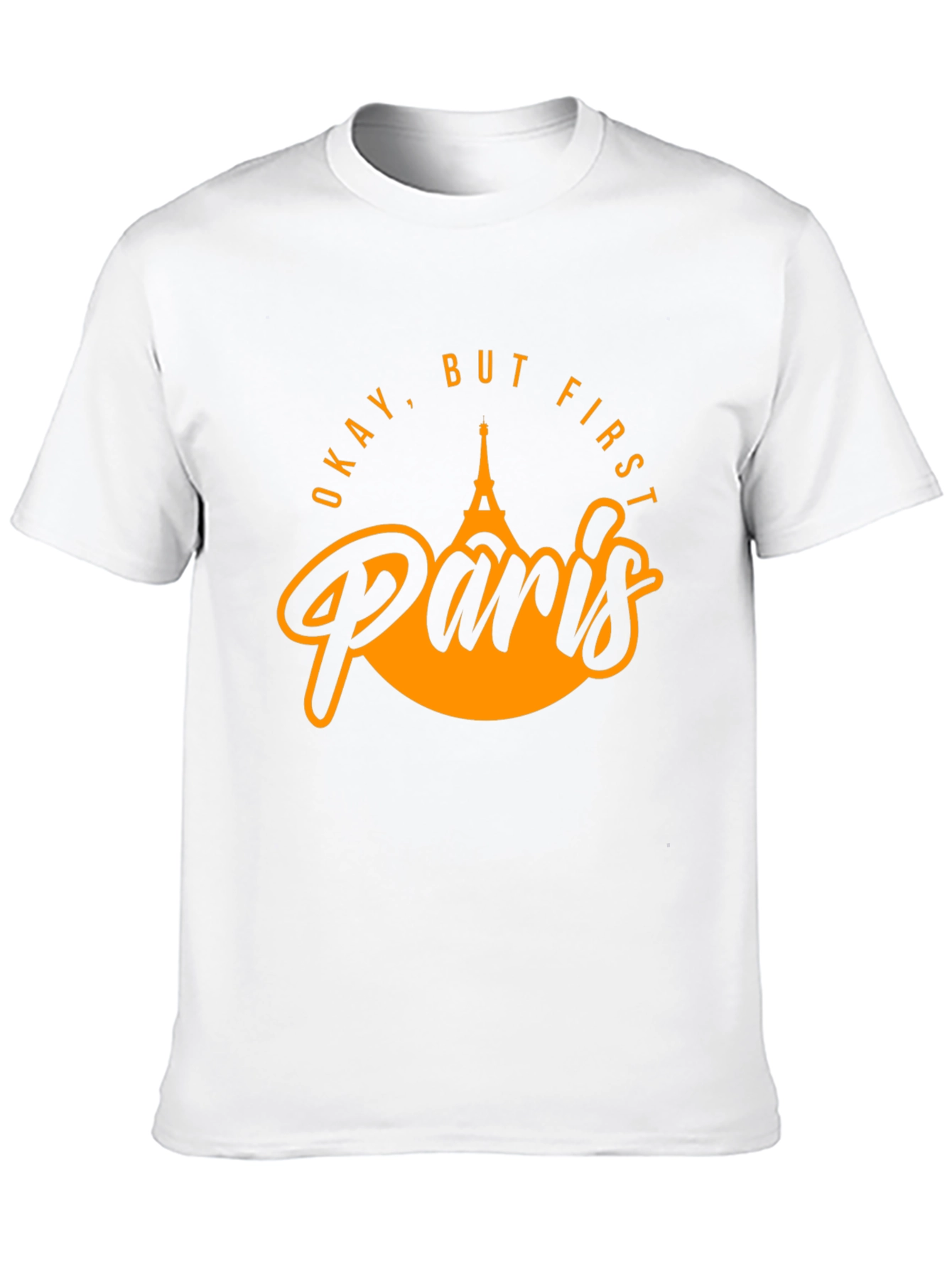 Okay But First Paris Black Graphic Tee
