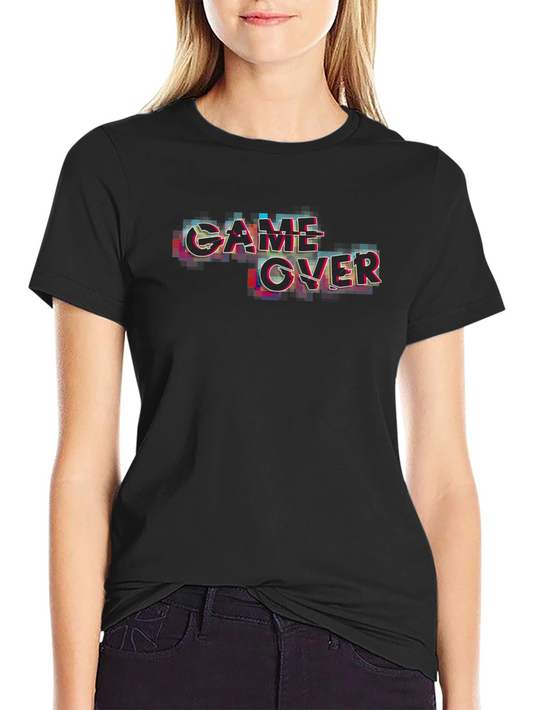 Game Over Glitch Black T-Shirt