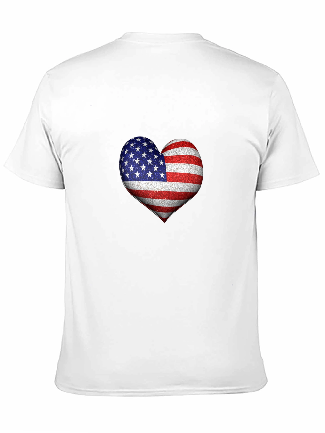 American Flag Heart Graphic T-Shirt