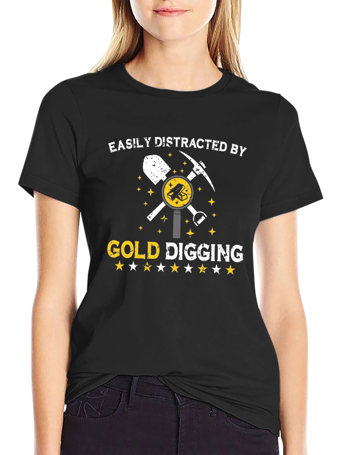 Easily Distracted by Gold Digging T-Shirt