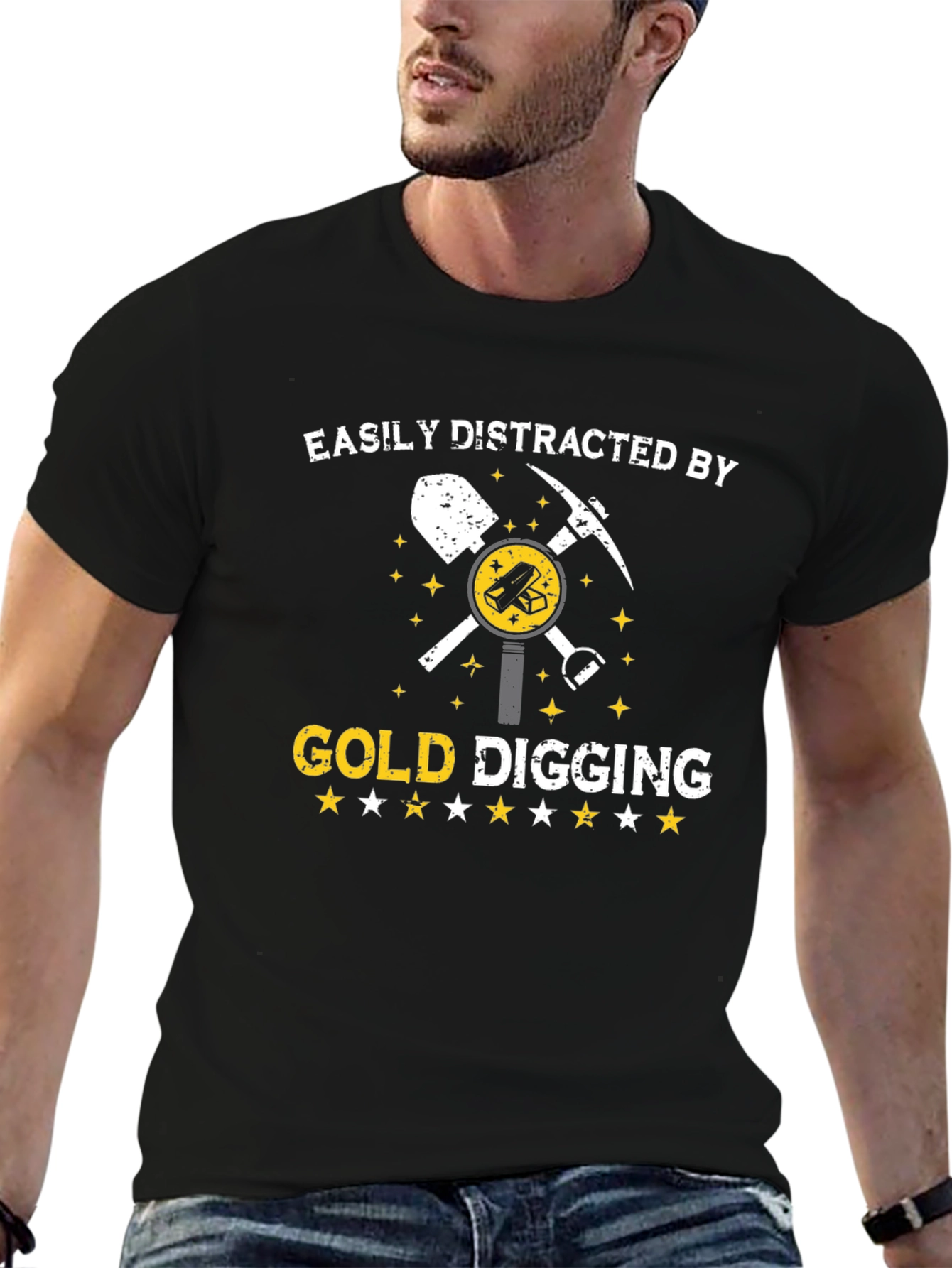 Easily Distracted by Gold Digging T-Shirt